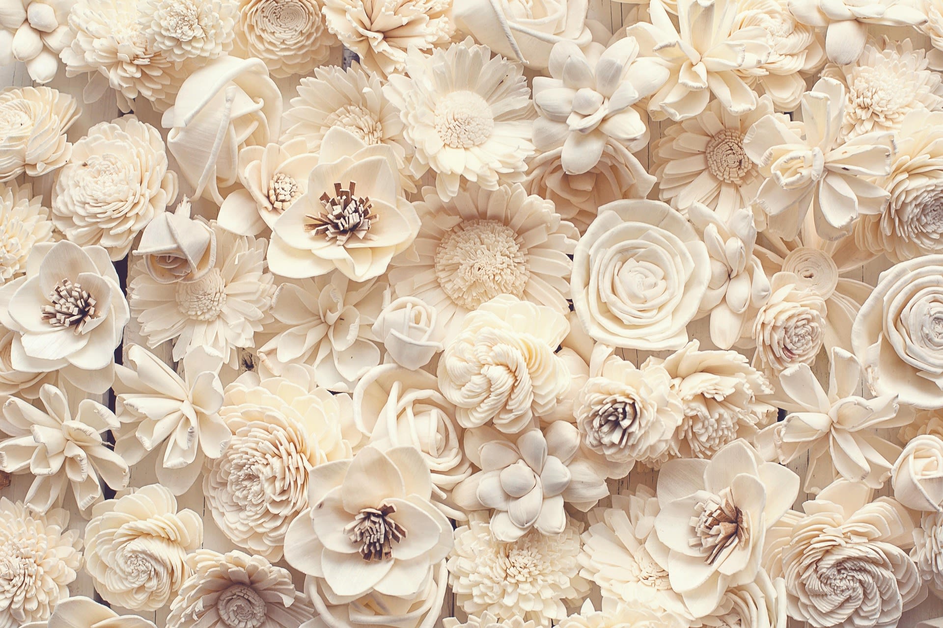 white floral textile